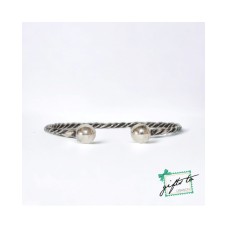 925 Sterling Silver Bead End Bracelet for Men