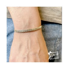 925 Sterling Silver Adjustable Braided Bracelet for Men