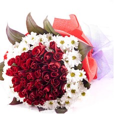 Sealed With A Kiss 40 Red Rose Arrangement