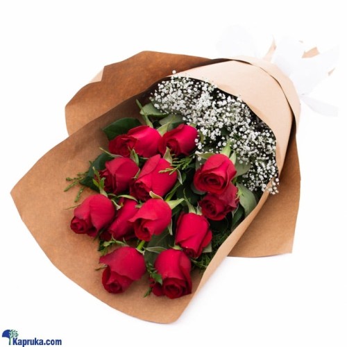 Cupid's Charm 12 Red Roses Bouquet
