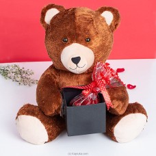 Lovable Teddy With 15 Chocolate Hearts