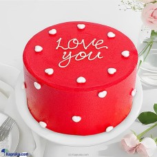 Love You Red Velvet Valentine Cake