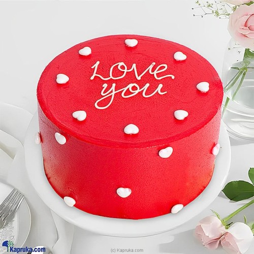 Love You Red Velvet Valentine Cake