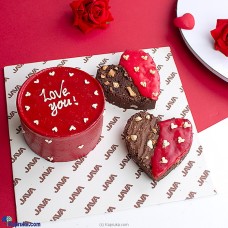 Valentine's Delight Red Velvet Bento Cake With 2 Brownies