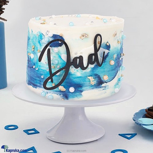 Blue Bliss For Dad Cake