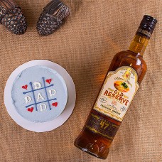 Happy Fathers Day Cake With Old Reserve Premium ABV 47