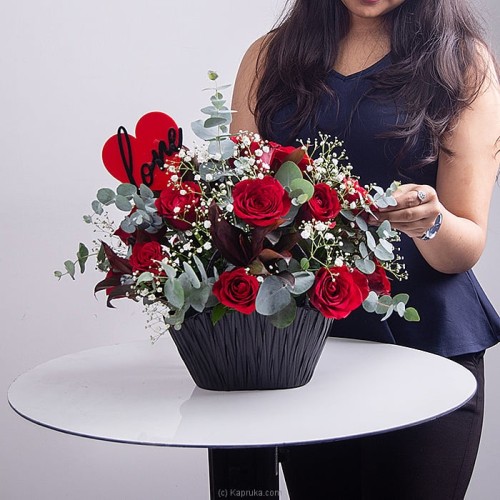 A Love So Beautiful Flower Arrangement With 16 Red Roses For Valentine