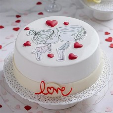 Loves Sweet Embrace Valentine Cake