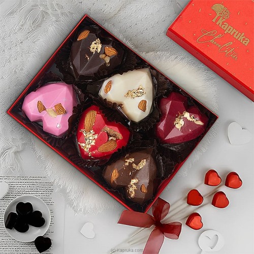 A Treasure Of Hearts 6 Chocolate Heart Box