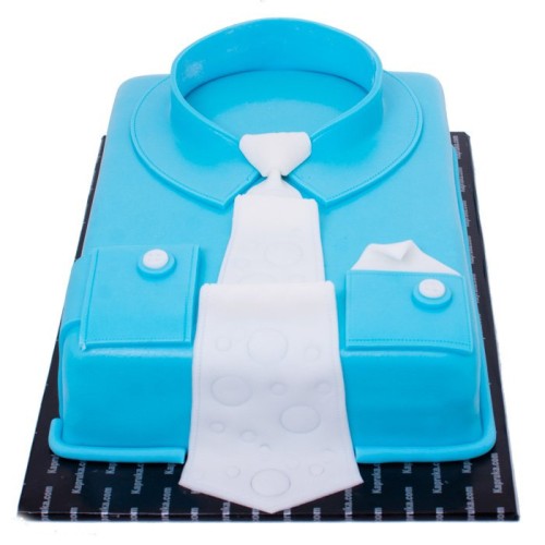 Blue Collar Ribbon Cake
