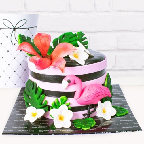 Flamingo By The Lake Cake