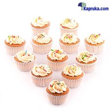 Vanila Swril Cupcakes With Sprinkles - 12 Piece Pack