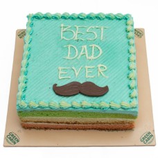 Green Cabin Father's Day Ribbon Cake