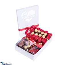 'sweetest Love' Box With Cookies Bottle, Ferrero Bottle, Barry Calebaute Hearts With Roses For Special Day!