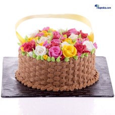 Rainbow Flowers Creamy Cake