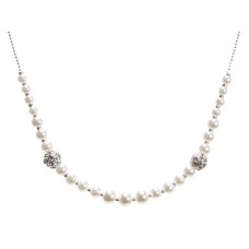 Fireball and pearl necklace