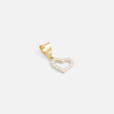 10k yellow gold heart charm