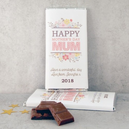 Personalised Happy Mother's Day Chocolate Bar
