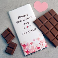 Personalised Happy Valentine's Day Chocolate Bar