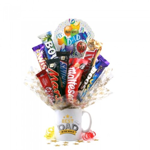 Best Dad In the World Chocolate Bouquet In A Mug