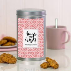 Hugs Kisses and Cookies Tin with a Dozen Biscuits