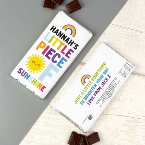 Personalised Rainbow Sunshine Chocolate Bar