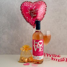 Personalised I Love You Wine Chocolates and Balloon