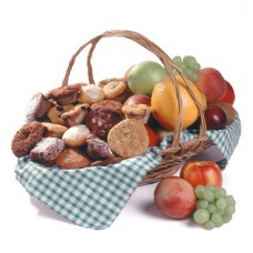 Muffins & Fruit Gift Basket (100 assorted pieces - without handle)