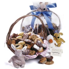 New Baby Gift Basket (150 mini pieces - boy - without handle)