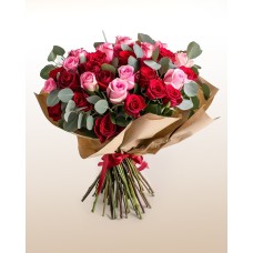 Perfect Pair: 36 roses Bouquet Pink and Red
