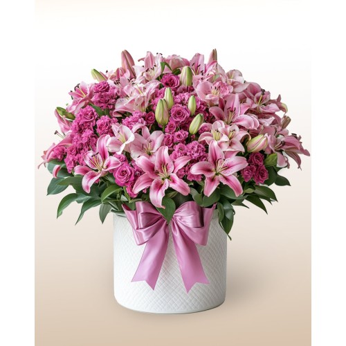 Symphony of Lilies and Roses