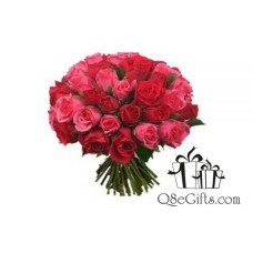 3 Dozen Red & Pink Roses