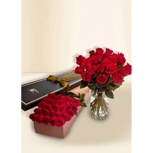 Roses - Red - 24 Stems for Valentine's Day