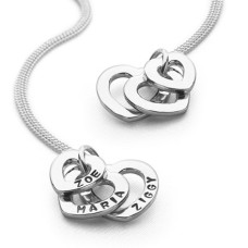 Personalised Hearts Pendant