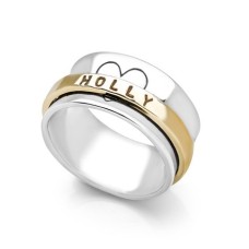 Personalised Love Spin Ring