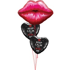 30inch - 76cm Big Red Kissey Lips Qualatex - 1