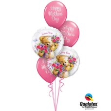 Bouquet 586 BEARY Special Mother Qualatex #90589-2 13326-3