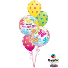 Bouquet 579 Mother's Day Butterfly Bubbles Qualatex #79717-2 10240-3