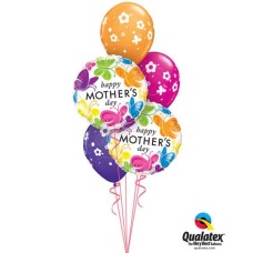 Bouquet 581 Mother's Day Bright Butterflies Qualatex #91848-2 85065-3