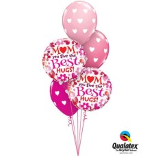 Bukiet 246 M(Heart)M â€“ Best Hugs! Qualatex #24068-2 27051-3