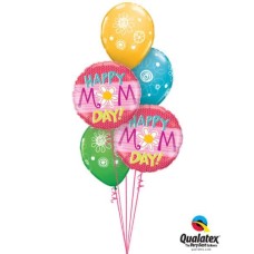Bukiet 258 Daisy Mother's Day Qualatex #47386-2 48371-3