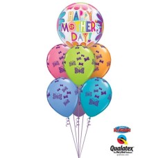 Bukiet 576 Mother's Day Flowers and Butterflies Qualatex #47601 48365-6