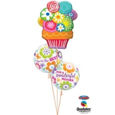 Bukiet 598 Mother's Day Floral Bubbles Qualatex #47565 11538-2