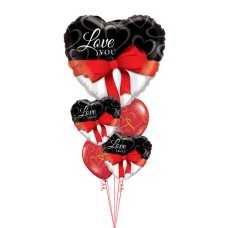 36inch - 91cm Love You Red Ribbon Qualatex
