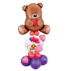 35inch - 89cm Teddy Bear Love Qualatex - 1