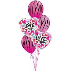 18inch - 46cm Love You Converging Hearts Qualatex