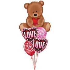 35inch - 89cm Teddy Bear Love Qualatex