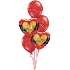 18inch - 46cm Valentine Burnished Heart Gold Qualatex