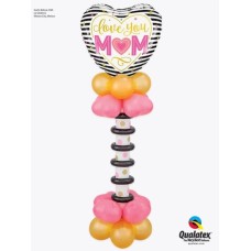 Bukiet 935 Mother's Day Stylish Stripes Qualatex #55824 43749-8 43727-8 75451-1 43907-6