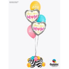 Bukiet 903 Mother's Day Stripes Qualatex #55824-2 57182-3 27933-4